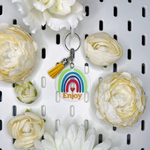 Rainbow Enjoy Keychain