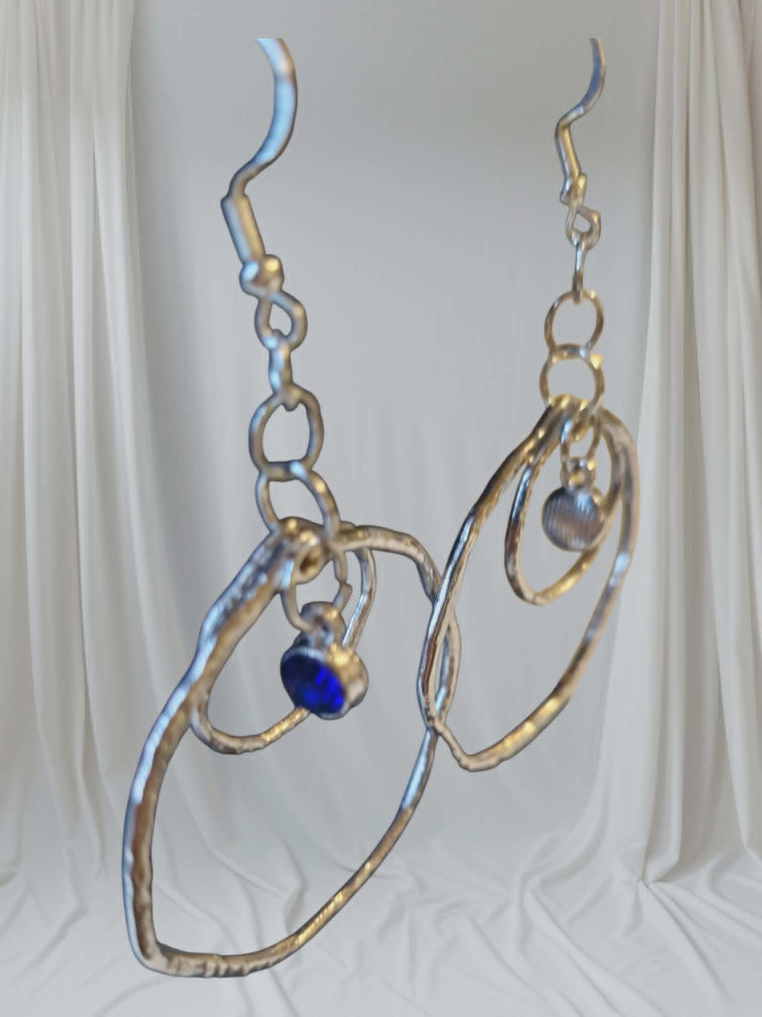 925 Birthstone earrings Sapphire September