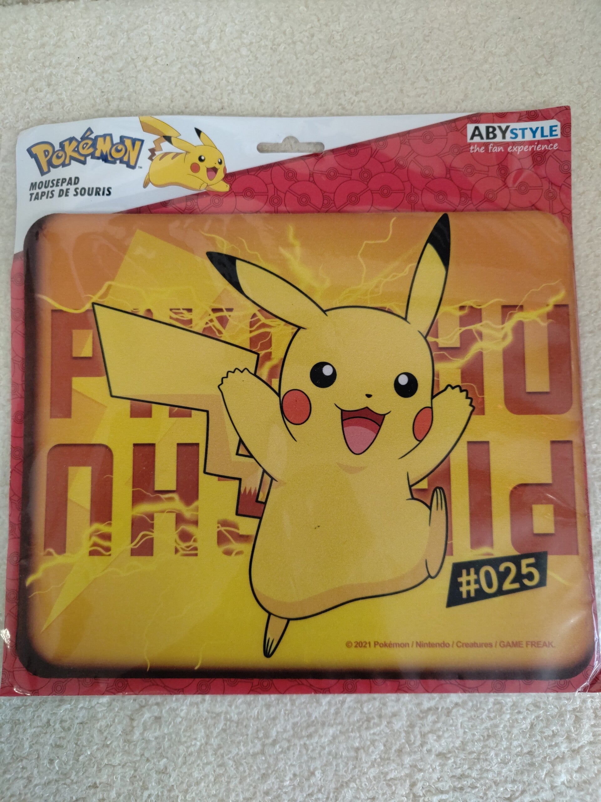 Tapis de Souris Pikachu- 11,00€ TTC Stock : 2