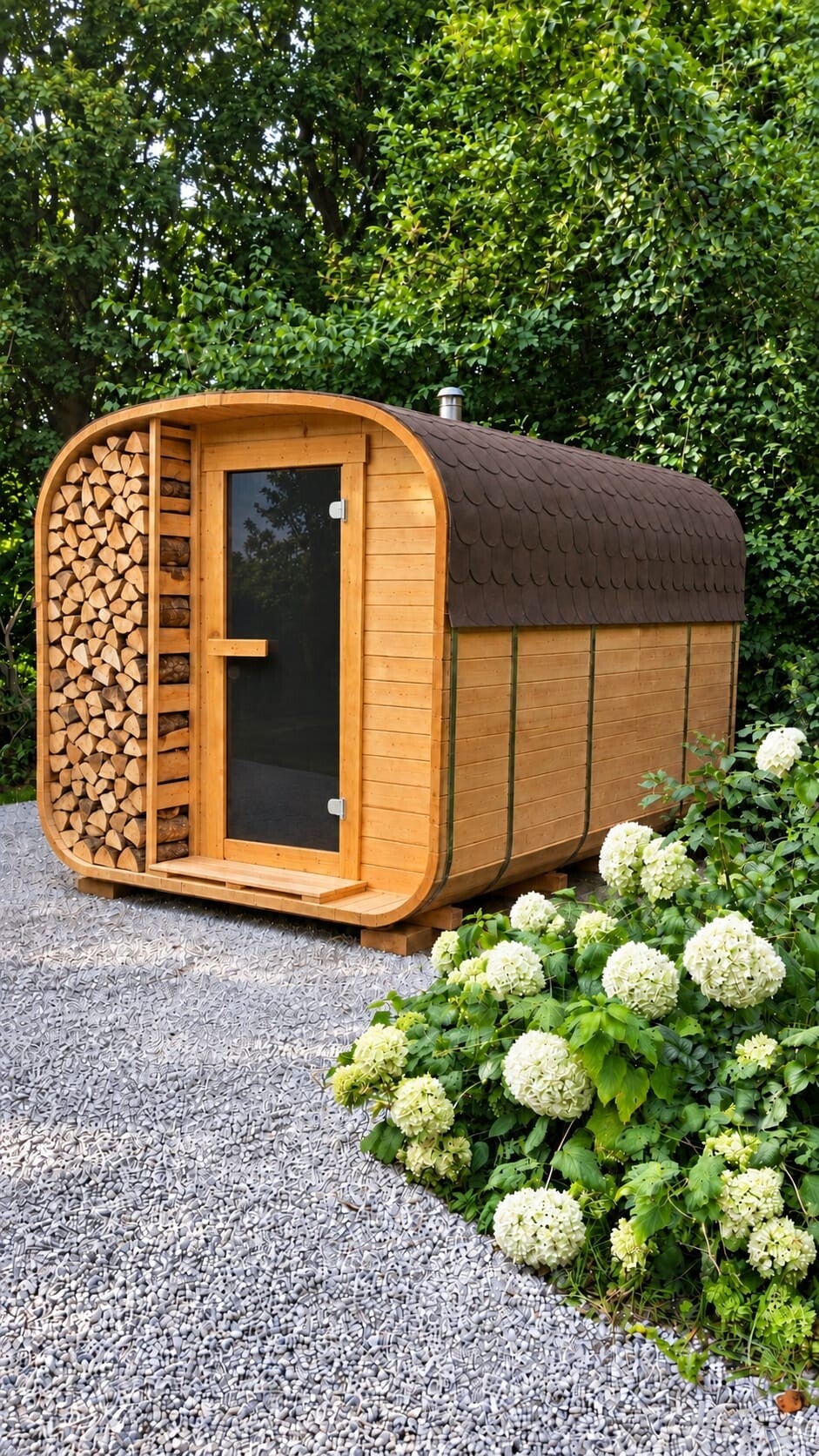 Buitensauna Køniger 340 XXL Sauna. Maximale ruimte voor grote groepen en professioneel gebruik