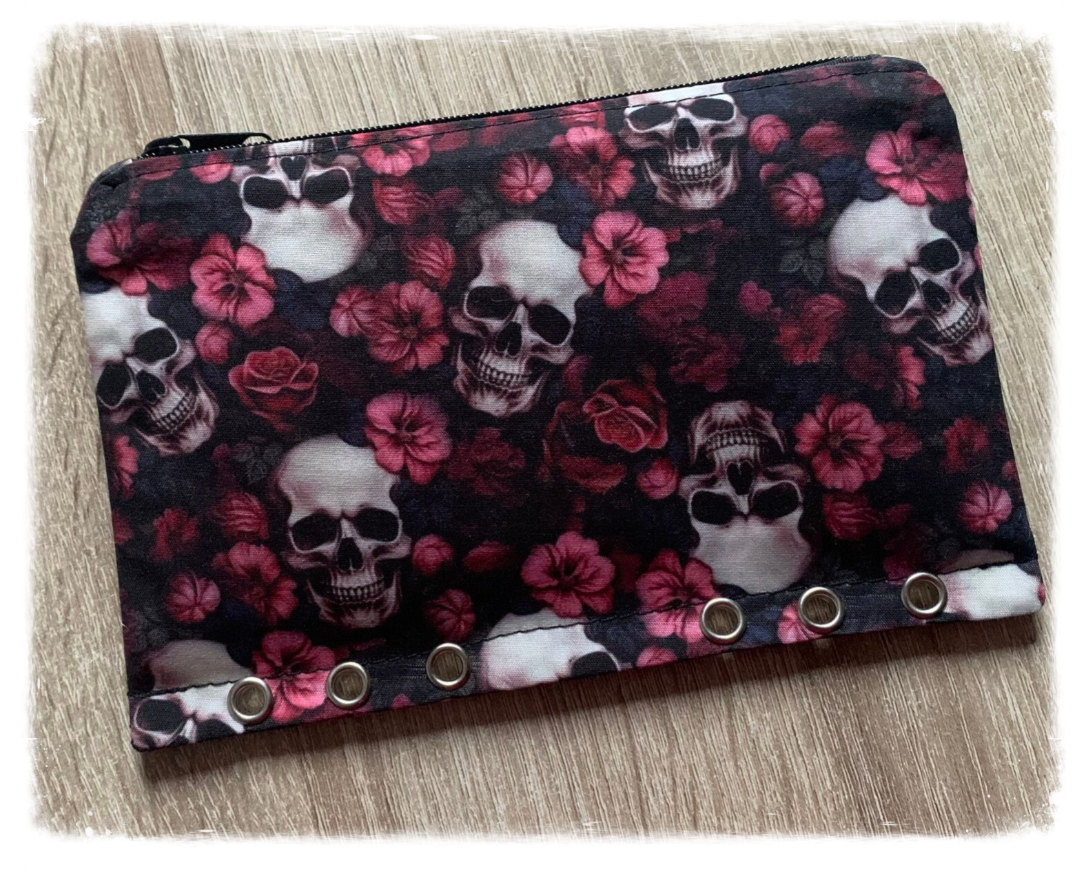 Bindertasche Skull n Roses [A6]