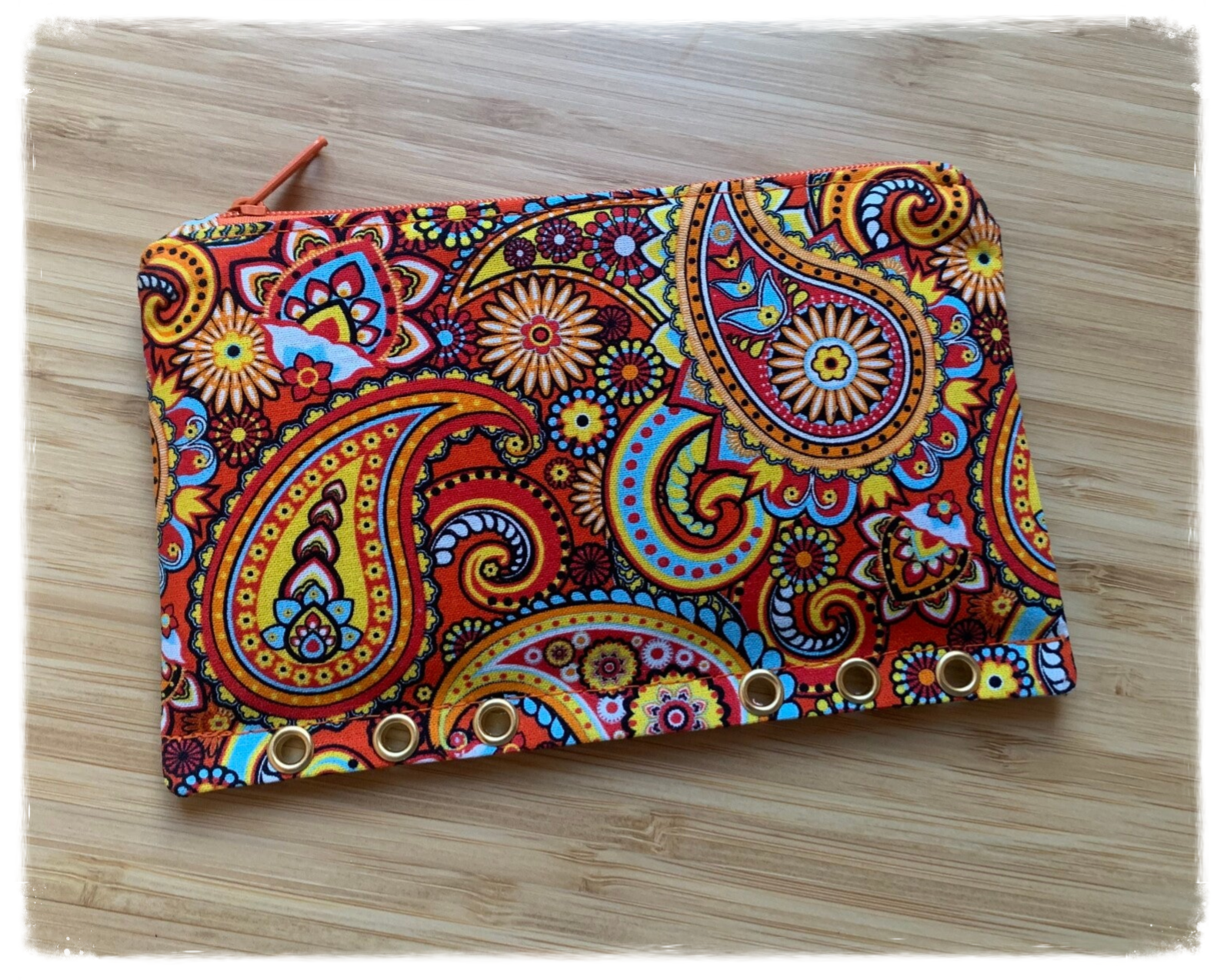 Bindertasche Mandala orange [A6]