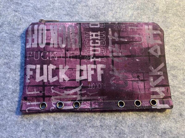 Bindertasche Fuck off - lila [A6]