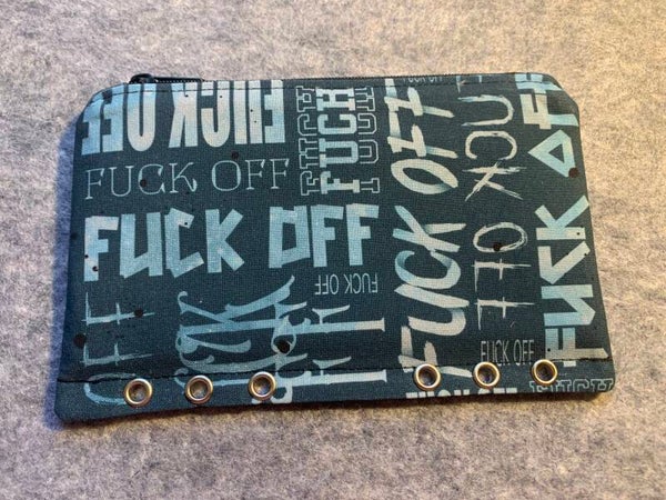 Bindertasche Fuck off - petrol [A6]