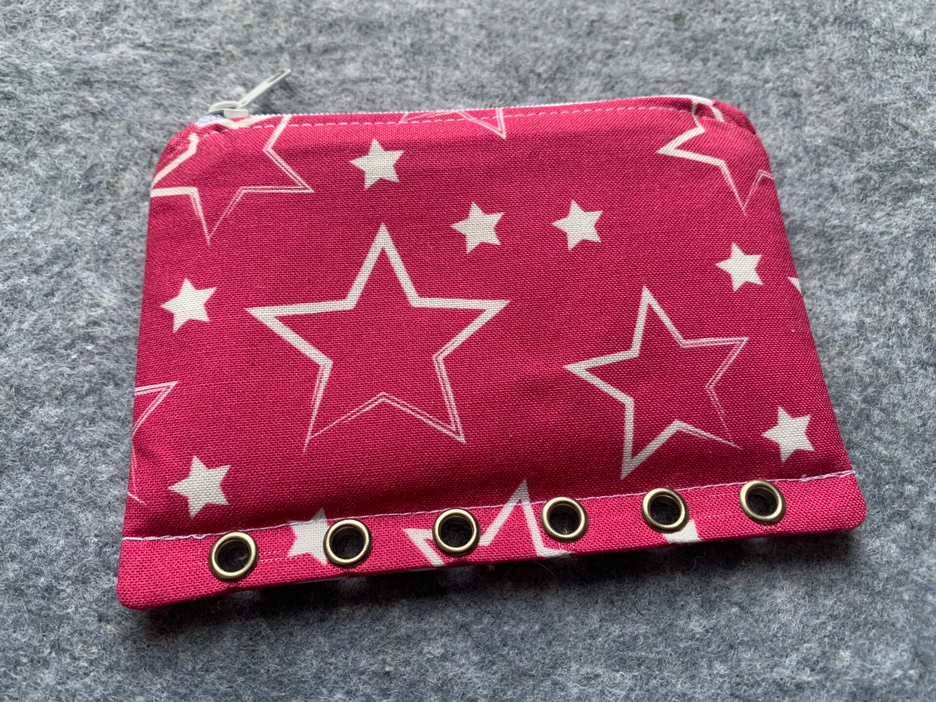 Bindertasche Sterne pink [A7]