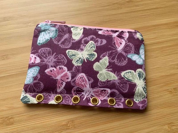 Bindertasche Schmetterlinge Lila [A7]