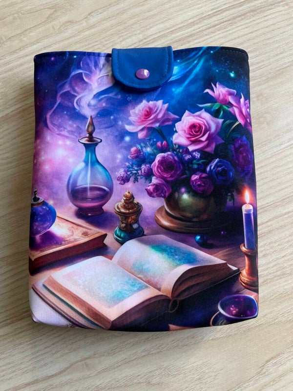 Buchtasche Rosen , mit Druckverschluß