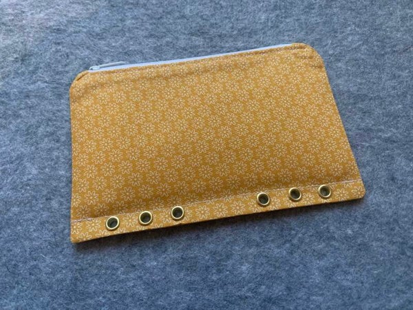 Bindertasche Mini Blümchen gelb[A6]