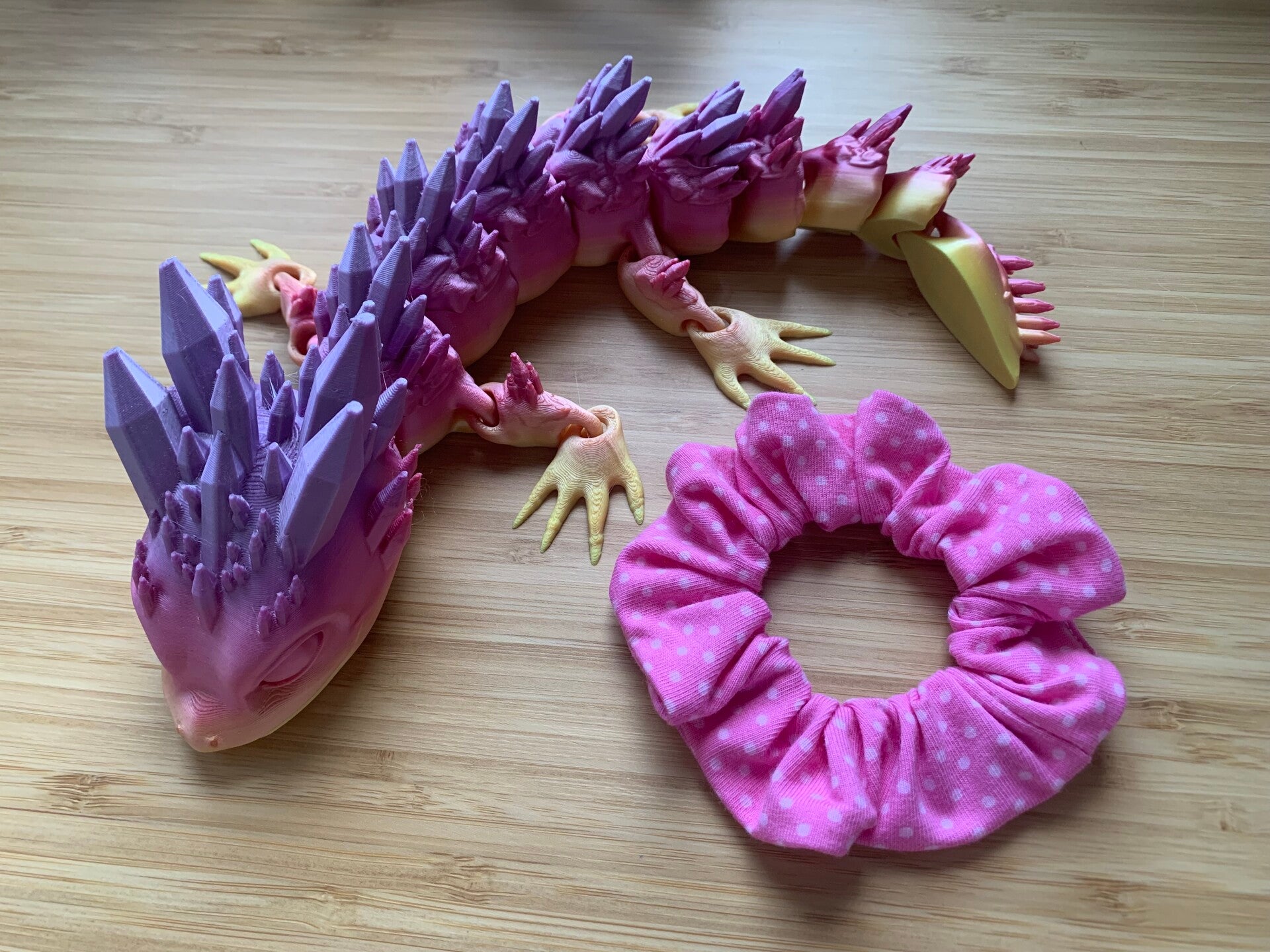 Scrunchie for Kids: rosa-weiße Pünktchen