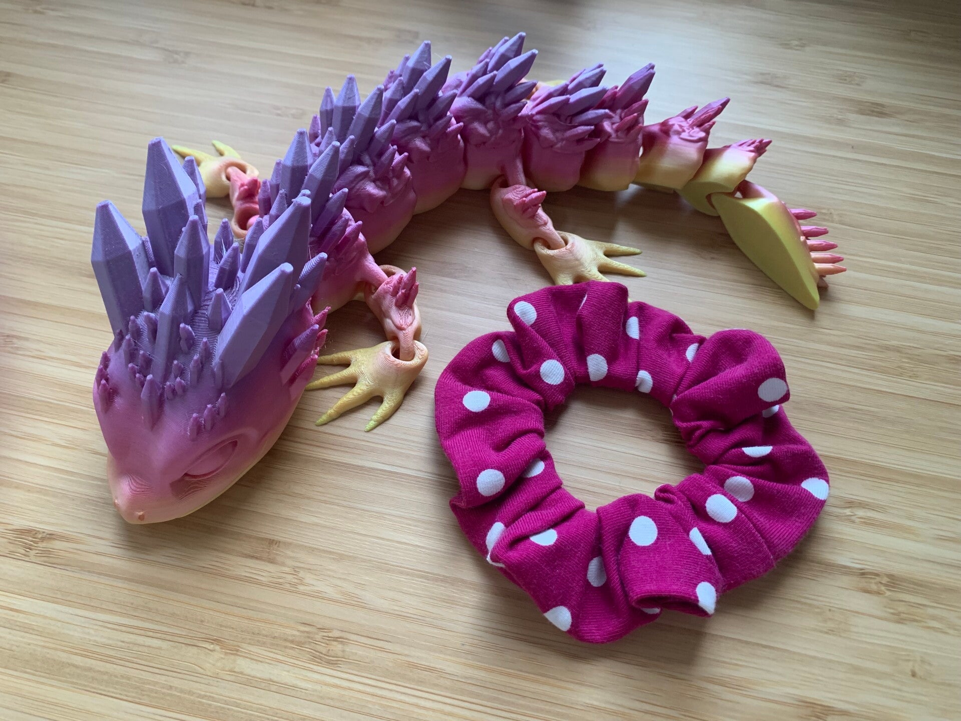 Scrunchie for Kids: pink mit weißen Punkten