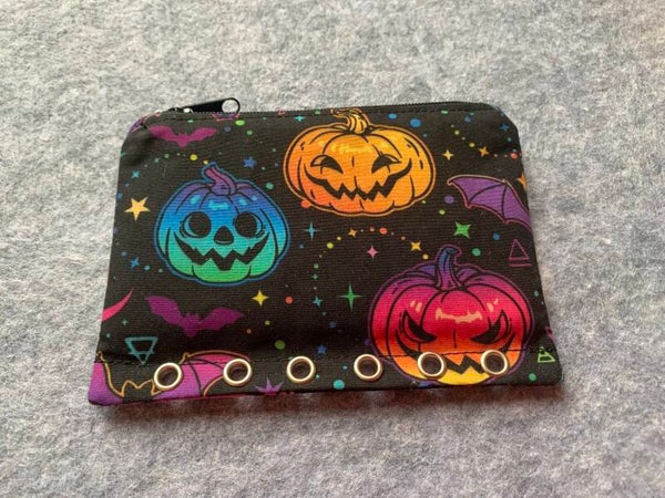 Bindertasche Halloween Kürbisse bunt [A7]
