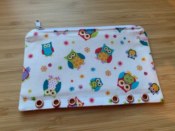 Bindertasche bunte Eulen [A6]