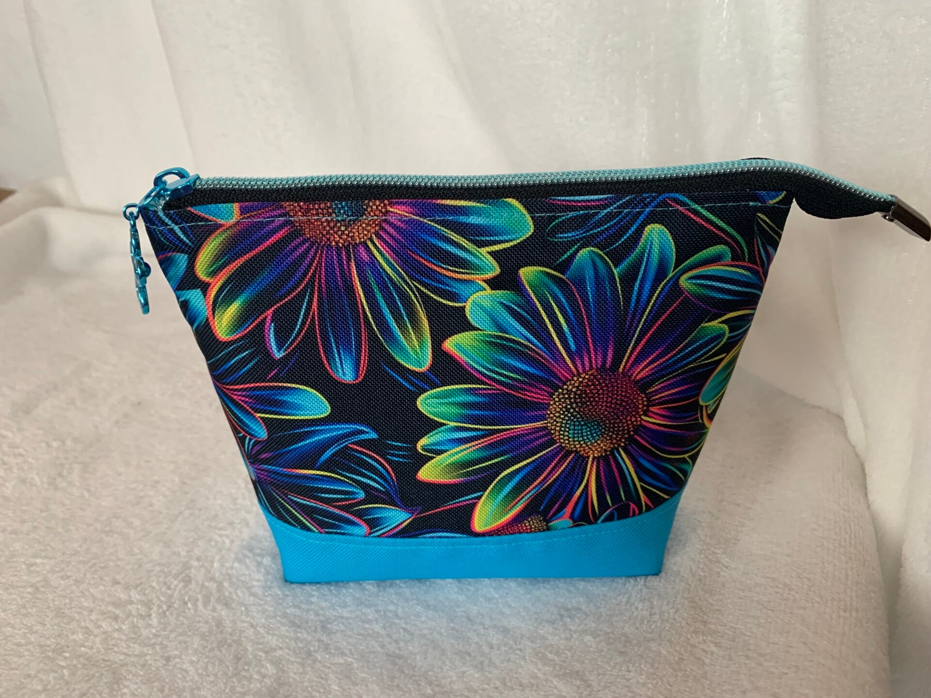 Krimskrams Tasche Neon Blumen