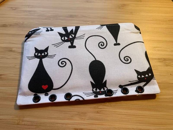 Bindertasche schwarze Katzen [A6]