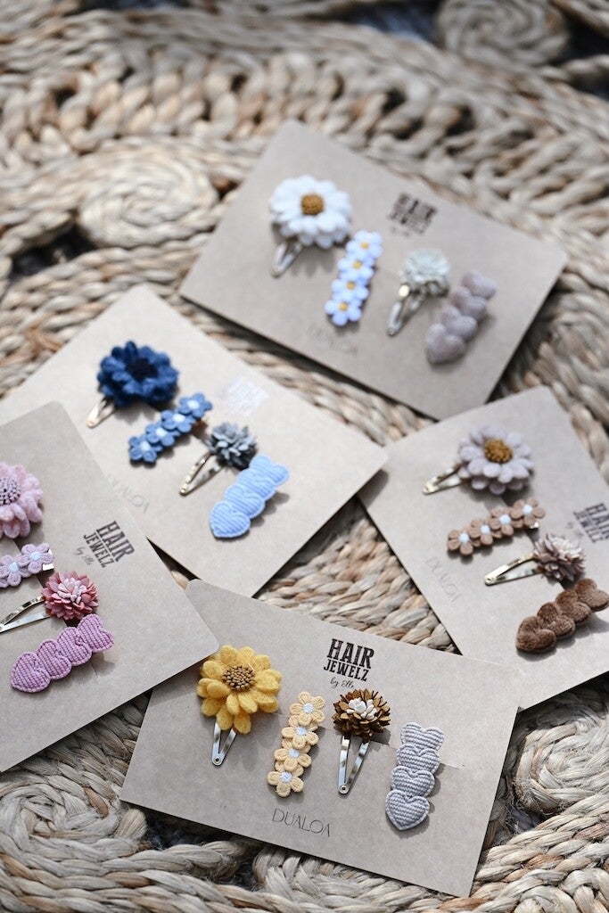 Hairjewelz x Dualoa | Original haarclip set – Rose