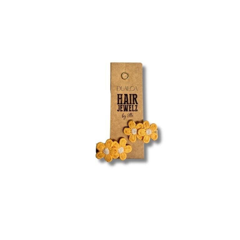 Hairjewelz x Dualoa | Mini alligator Duo sets Daisy Yellow