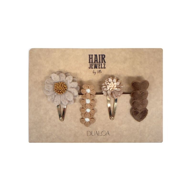 Hairjewelz x Dualoa | Original haarclip set– Brown