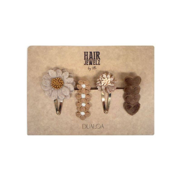 Hairjewelz x Dualoa | Original haarclip set– Brown