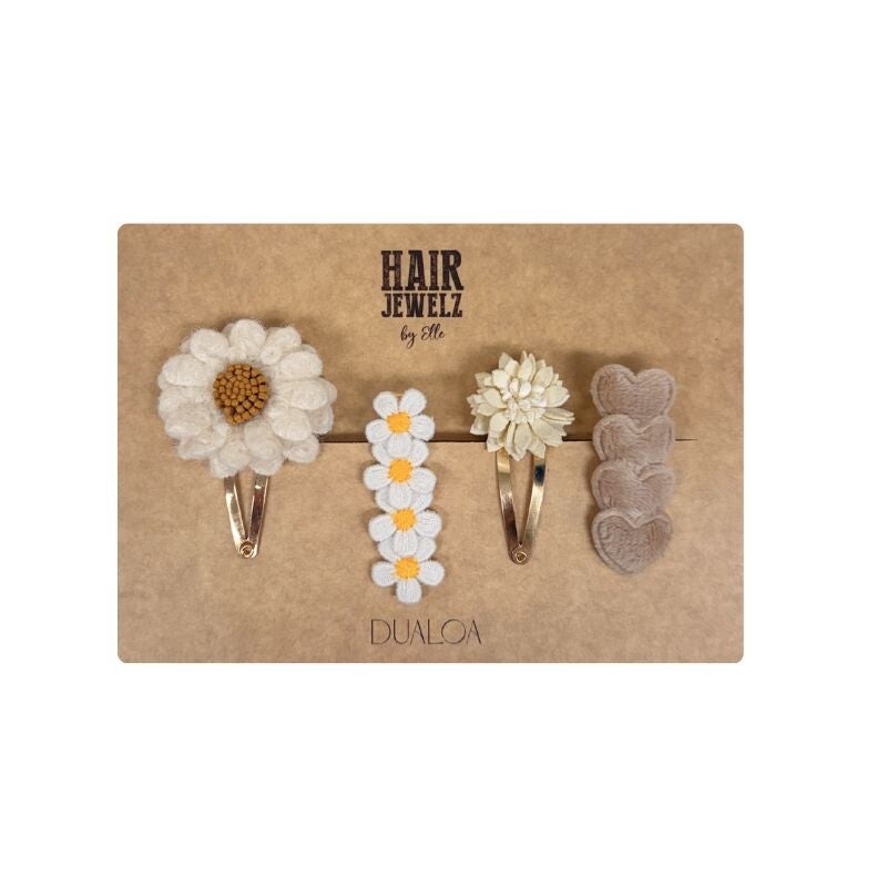 Hairjewelz x Dualoa | Original haarclip set – Beige