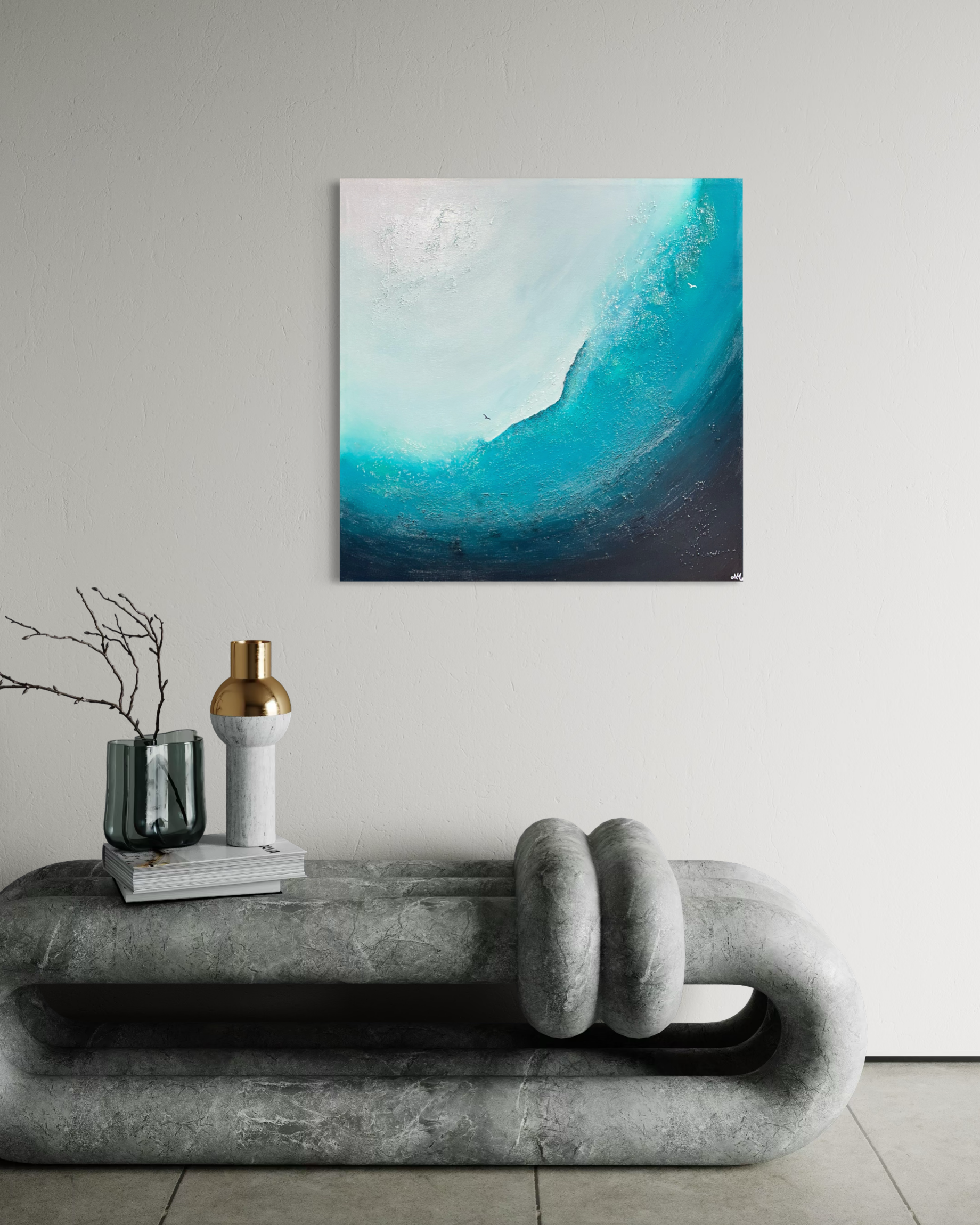 Il confine del volo / 80x80x4 cm