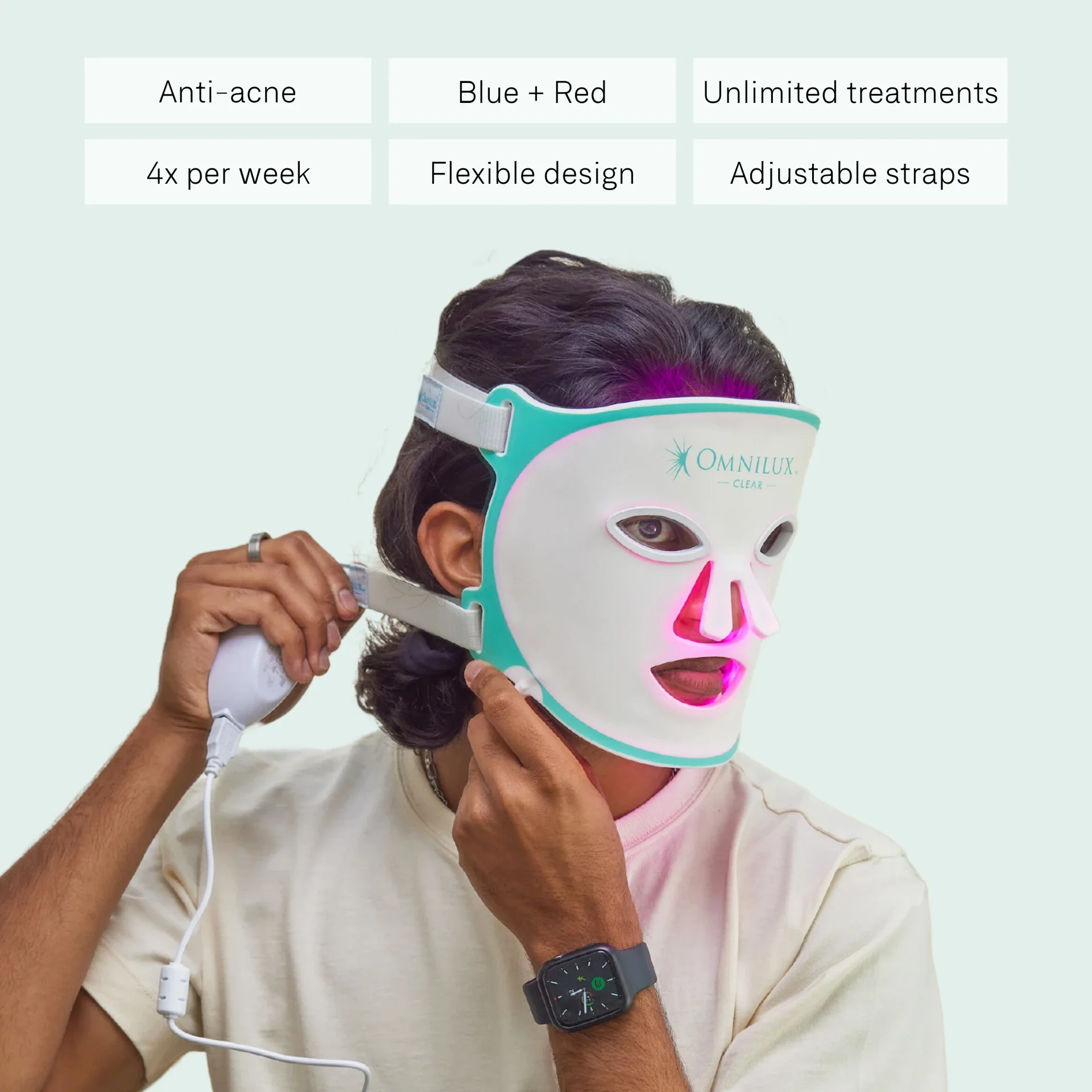 Omnilux LED masker - Clear Acne | Huidkliniek Friesland