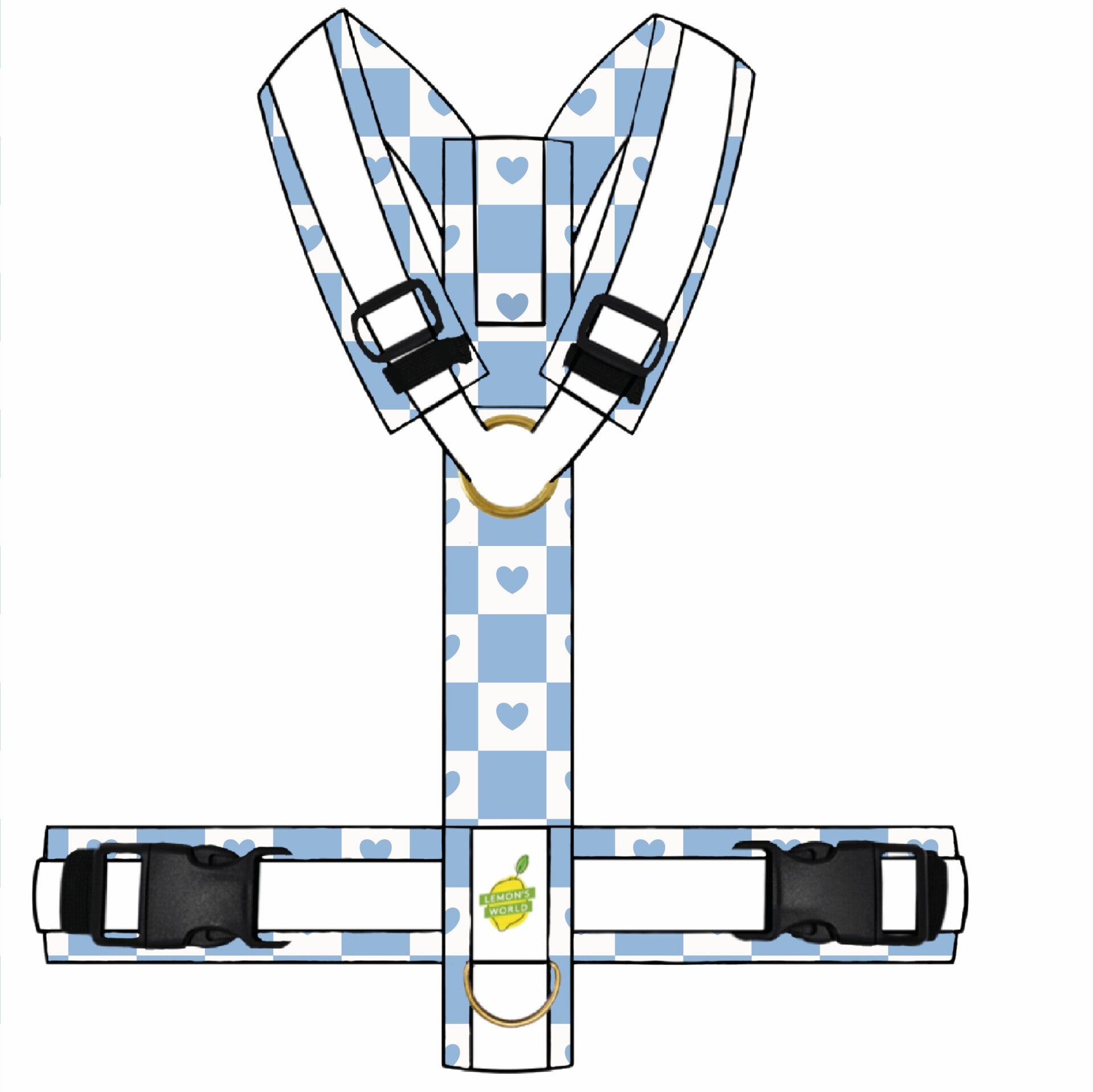 Y-GESCHIRR HEART BLUE
