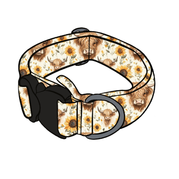 CLICK COLLAR FABRIC Highland Cow