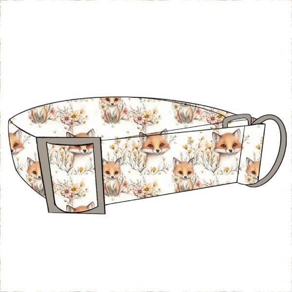 Zugstopp Halsband Stoff Waldtiere