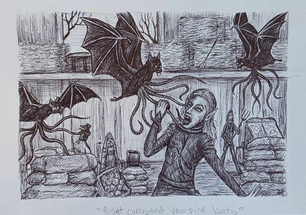 Giant Corrupted Vampire Bats