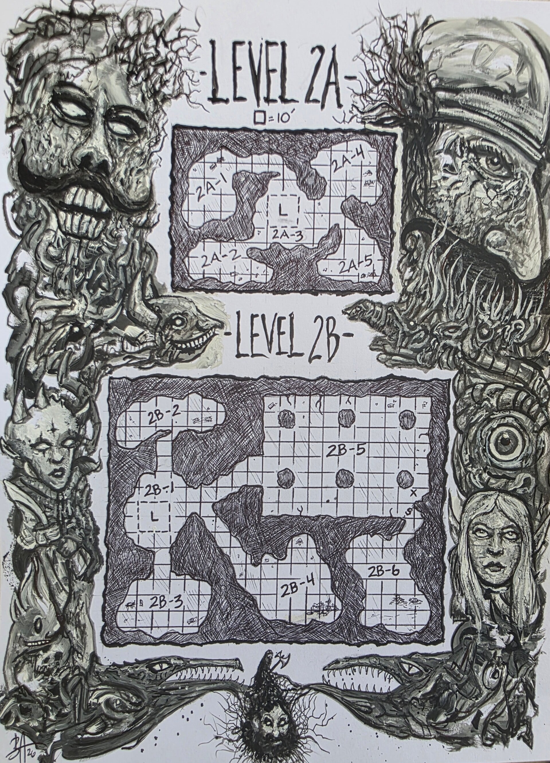 Map for "Veins of the Fallen" DCCRPG "LEVEL 2"