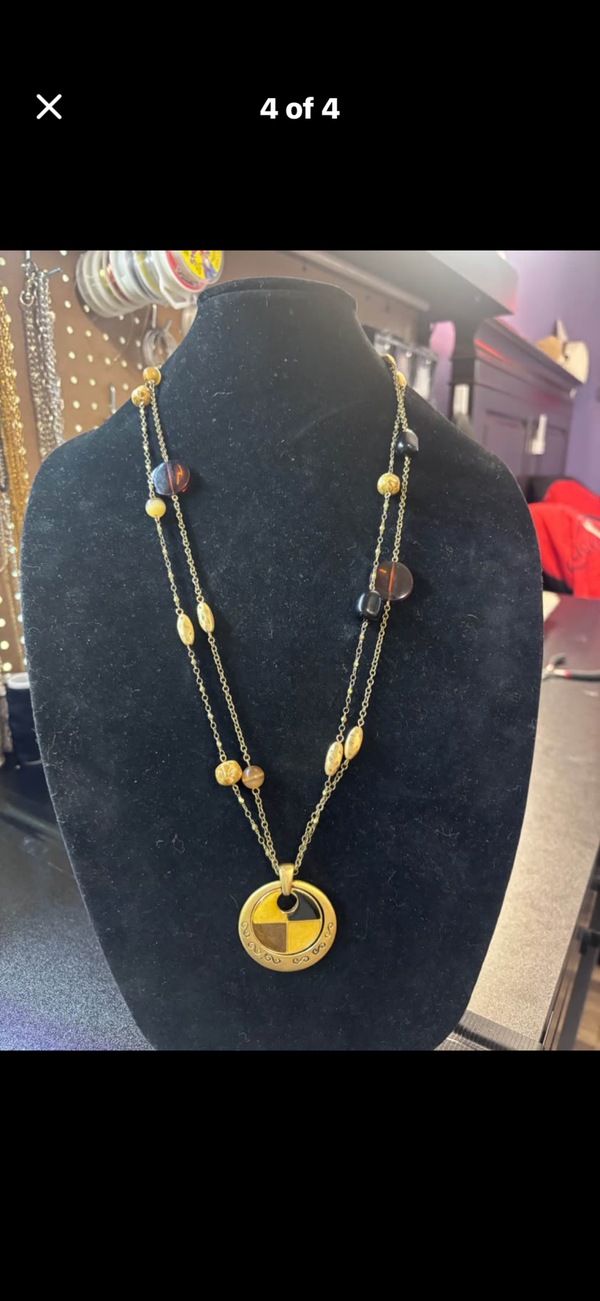 Stone and Bead Necklace