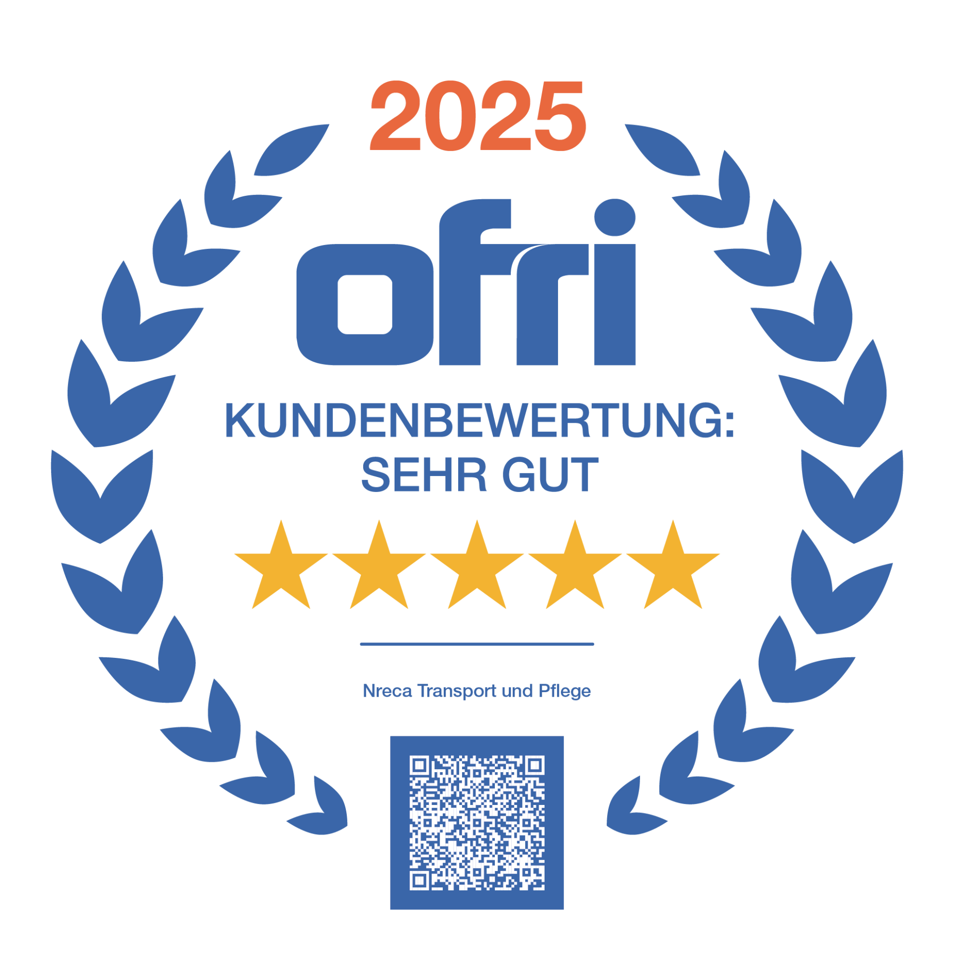 Ausgezeichnet von Ofri – Nreca Transport und Pflege