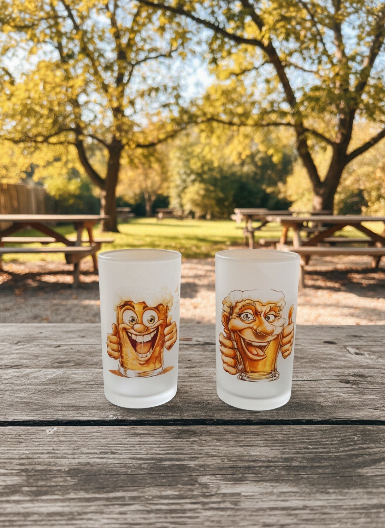 Bierglas mit Wunschmotiv