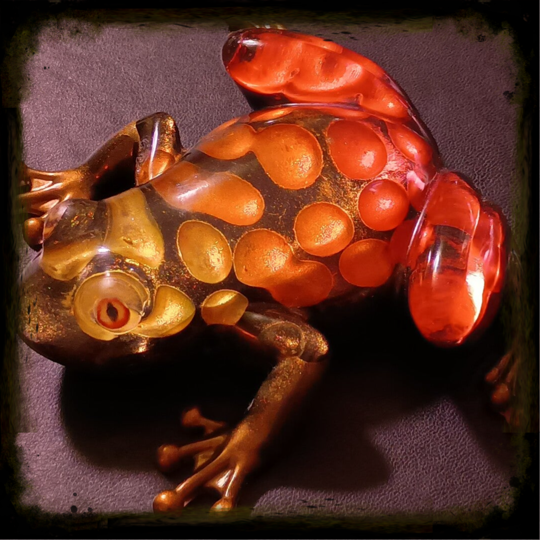 Frog - Red Orange Yellow Raindrop