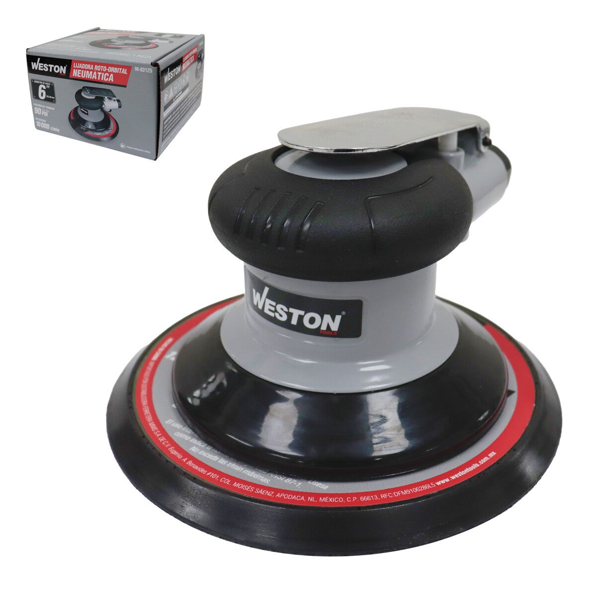 LIJADORA ROTO-ORBITAL NEUMATICA 2HP 10000 OPM 6"