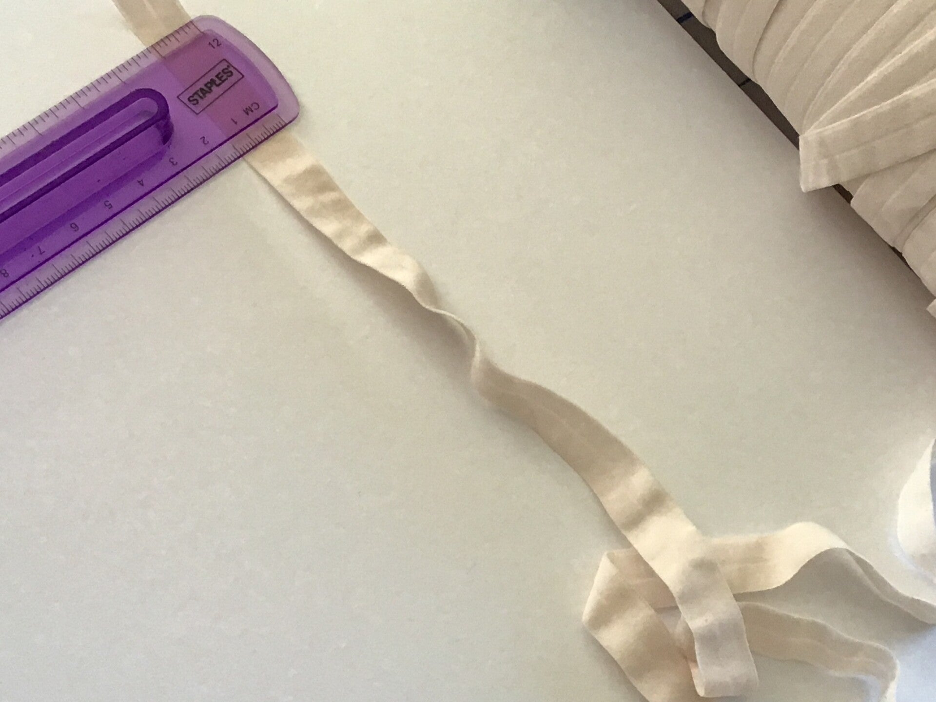 Pink blush Matt fold over elastic