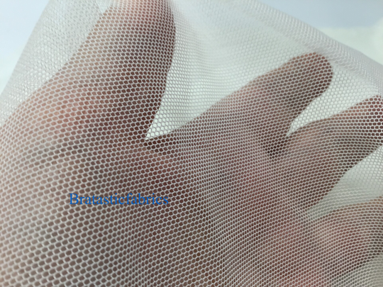 Cream stretch mesh