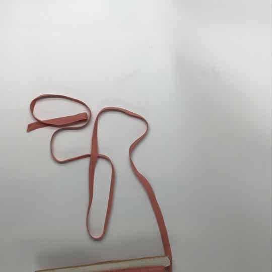 Dusky pink elastic trim