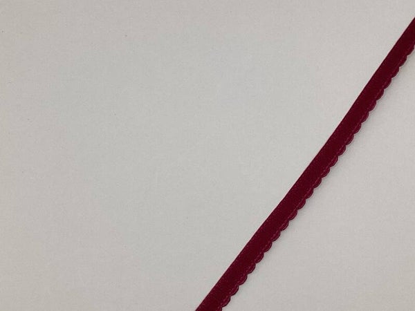 Wine 10mm plush elastic