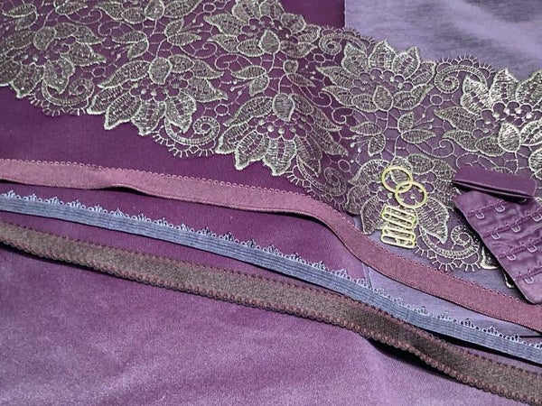 Mulberry and gold bra kit