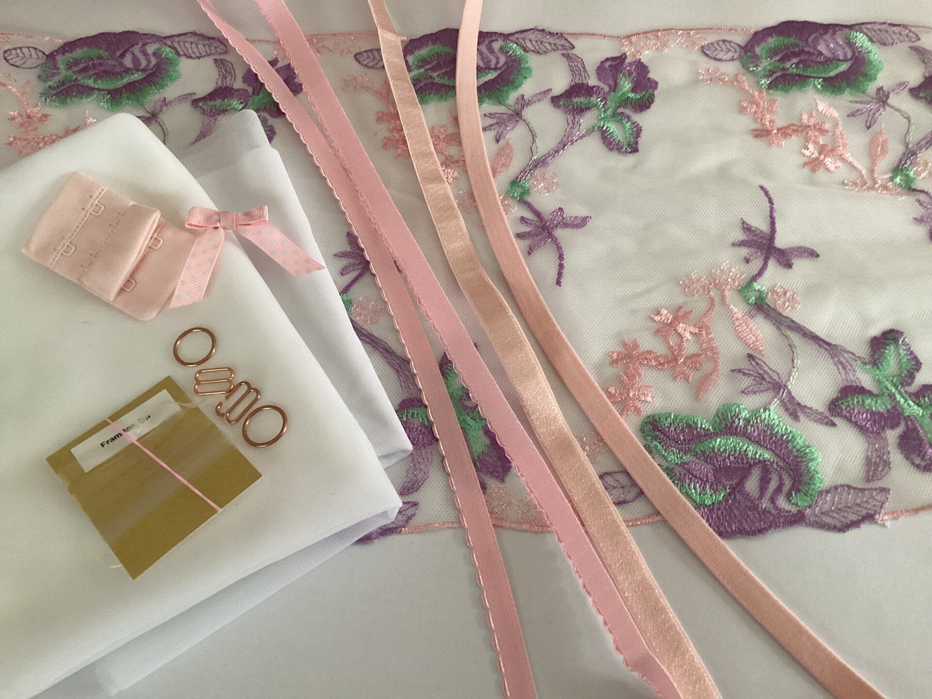 Purple/pink floral Bra Kit