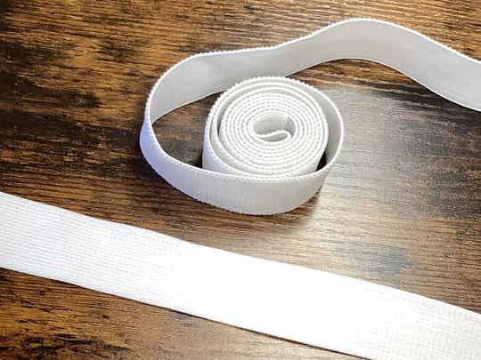 White 3cm plush elatic