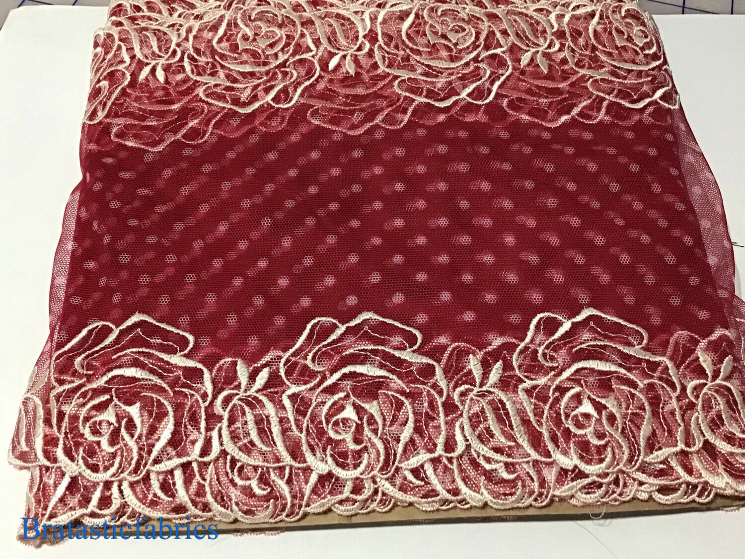 Red/ pink polka dot roses