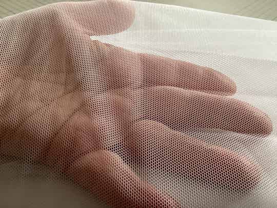 White rigid mesh