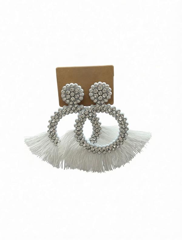 Radiant Fringe Luxe Hoop Earrings