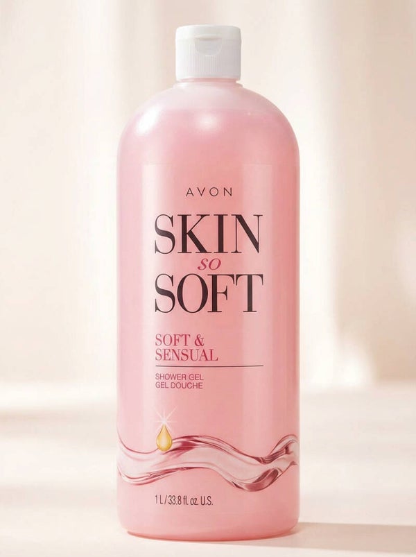 Avon Skin So Soft Soft & Sensual Shower Gel – Massive 1 Liter (33.8 fl. oz.) Value Size