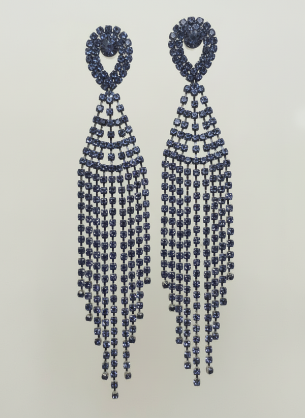 Midnight Cascade Gemstone Earrings