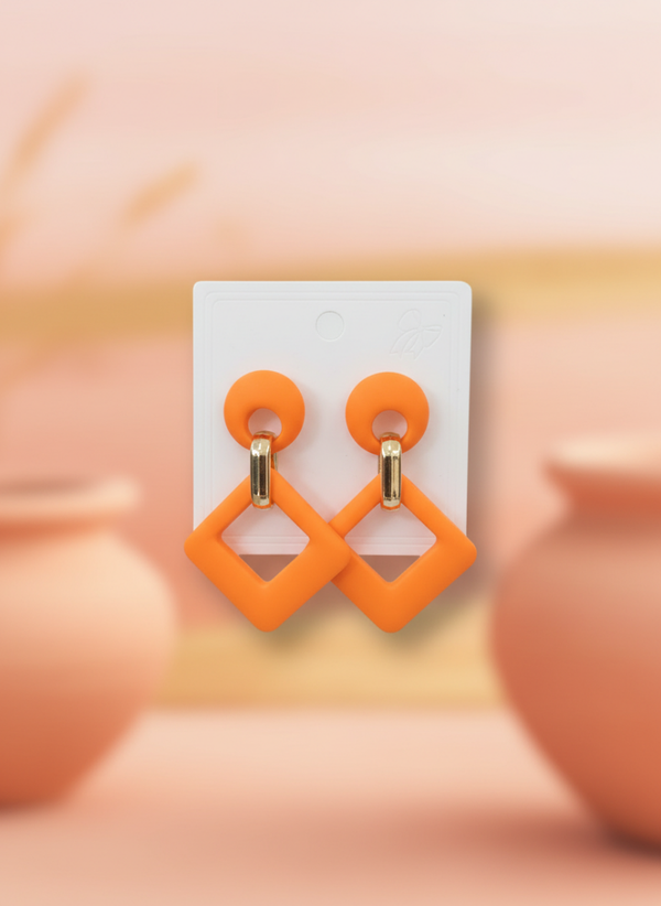 Solar Geo Drop Earrings