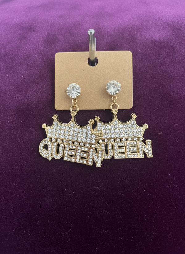 Royal Reign Bling Queen Earrings
