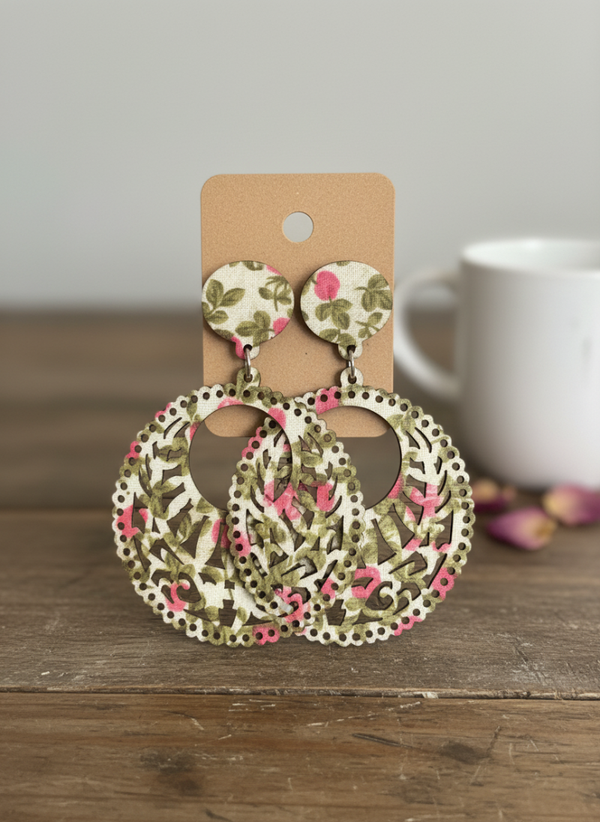 Garden Lace Oval Drop Earrings